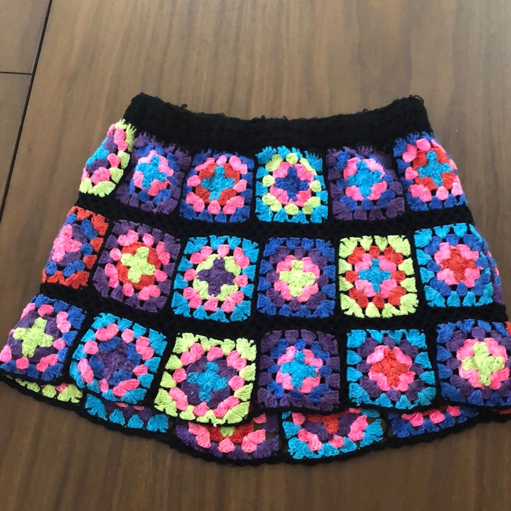 Flowers By Zoe Bright Crochet Skirt